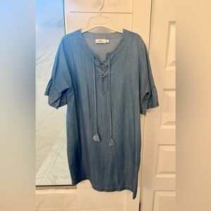 VINEYARD VINES Women’s Blue Chambray Denim Tunic Dress, size 8